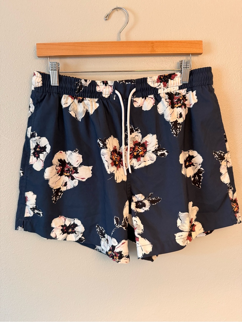 Abercrombie & Fitch Relaxed Stretch Swim Trunks Shorts Drawstring Floral beach